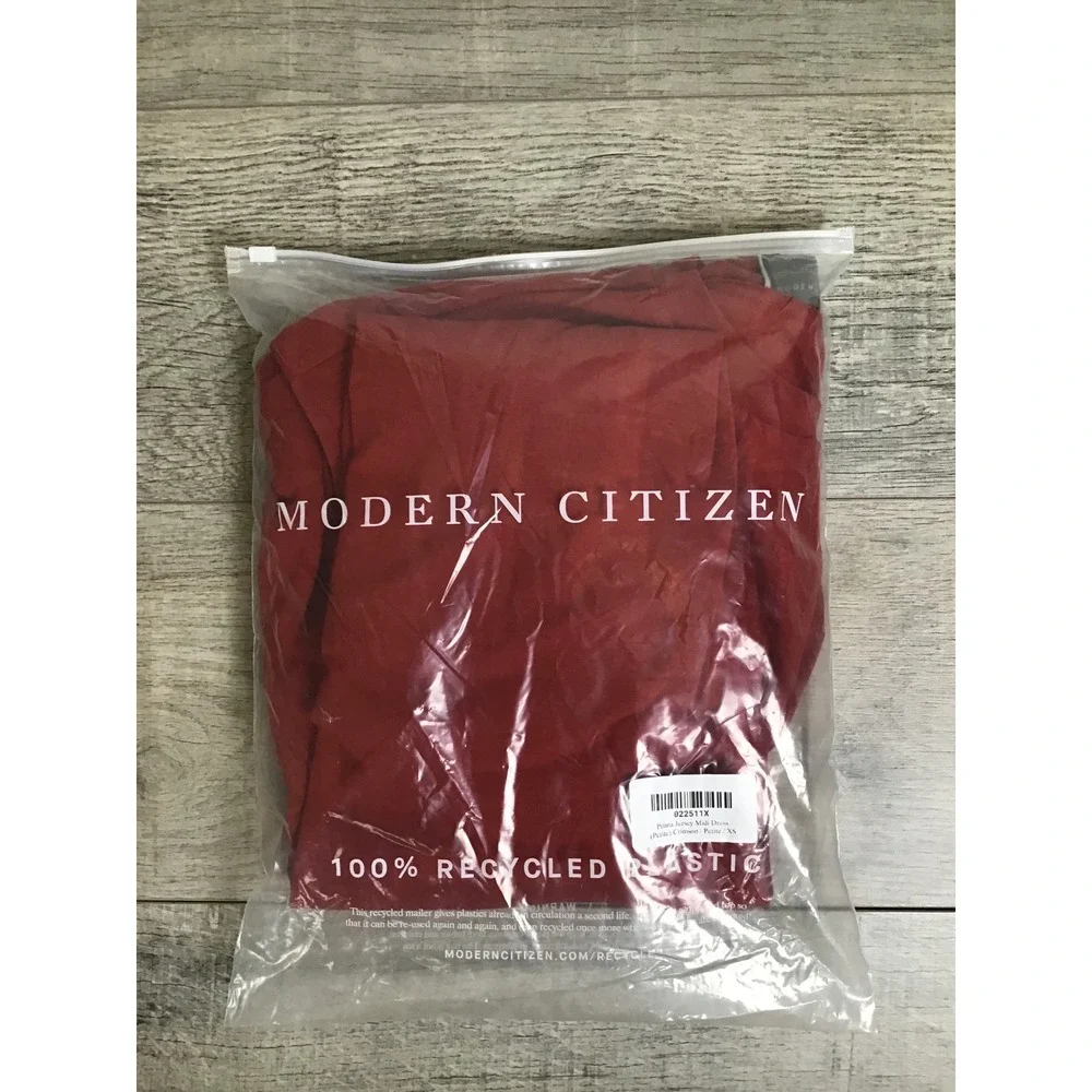 Modern Citizen Women's Crimson Prima Jersey Midi Dress Petite Size XS NWT